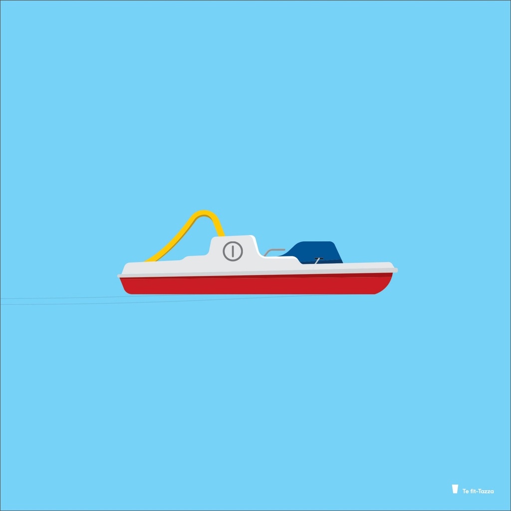 Il-Paddle Boat (Unframed, 17.5cm x 17.5cm)